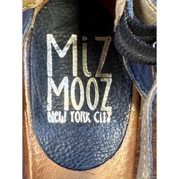 MIZ MOOZ Leather Corra Heeled Ankle Strap Sandals, River Blue, Sz 39 - Picture 10 of 13